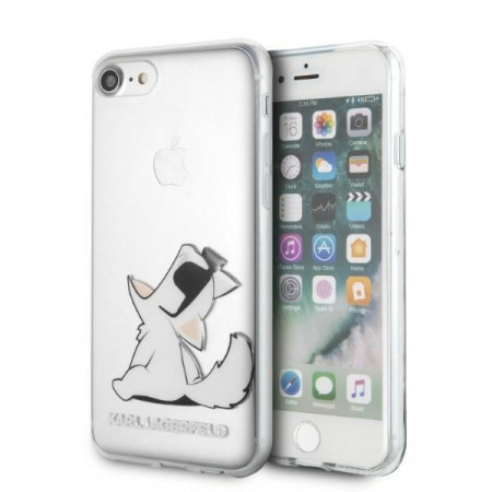 Оригинален твърд гръб KARL LAGERFELD Choupette Fun KLHCI8CFNRC - iPhone 7 / 8 / SE (2nd gen) / SE (3rd gen) прозрачен