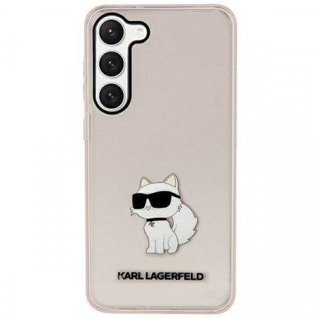 Оригинален твърд гръб KARL LAGERFELD Ikonik Choupette KLHCS23MHNCHTCP - Samsung Galaxy S23+ розов