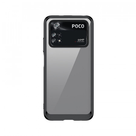 Прозрачен гръб с гел рамка Outer Space - Xiaomi Poco M4 Pro 5G / Redmi Note 11s 5G / 11T 5G черен