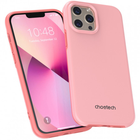 Противоударен гръб CHOETECH MFM Anti-drop MagSafe - iPhone 13 Pro Max розов
