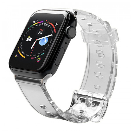 Силиконова каишка за часовник Strap Light - Apple Watch 44mm SE / 44mm Series 6 / 44mm Series 5 / 44mm Series 4 / 42mm Series 3 / 42mm Series 2 черен