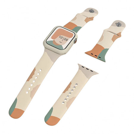 Силиконова каишка за часовник Strap Moro - Apple Watch 44mm SE / 44mm Series 6 / 44mm Series 5 / 44mm Series 4 / 42mm Series 3 / 42mm Series 2 wristband bracelet (5) черен камуфлаж
