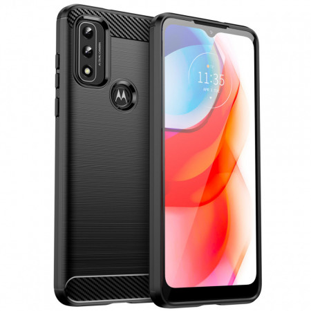 Силиконов гръб Carbon - Motorola Moto G Play (2022) черен