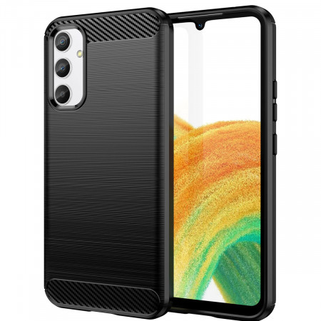 Силиконов гръб Carbon - Samsung Galaxy A04e черен