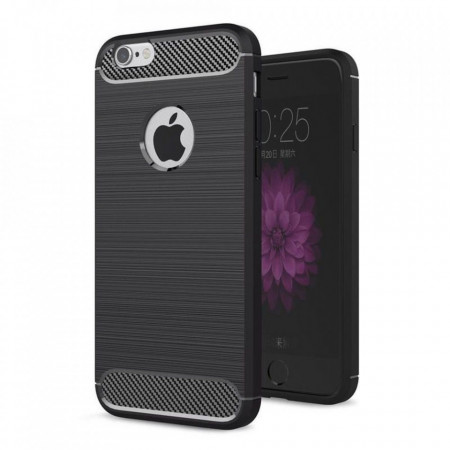 Силиконов гръб FORCELL Carbon - iPhone 5 / 5c / 5s / SE черен