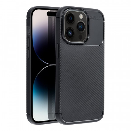 Силиконов гръб FORCELL Carbon Premium - iPhone 13 Pro Max черен