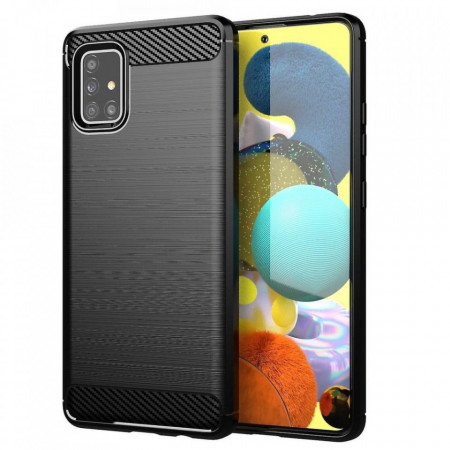 Силиконов гръб FORCELL Carbon - Samsung Galaxy A51 черен