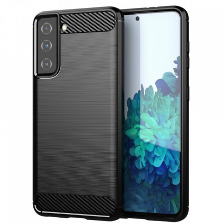 Силиконов гръб FORCELL Carbon - Samsung Galaxy S21+ 5G черен