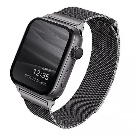 Стоманена каишка UNIQ Dante - Apple Watch 40mm SE / 40mm Series 6 / 40mm Series 5 / 40mm Series 4 графит