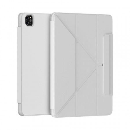 Baseus Safattach Y-type case - iPad Pro 12.9 "2018/2020/2021 cover with stand бял (ARCX010102)