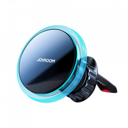 Joyroom стойка за кола Qi Wireless Induction зарядно 15W (MagSafe - iPhone Compatible) - Ventilation Grille сребрист (JR-ZS291)