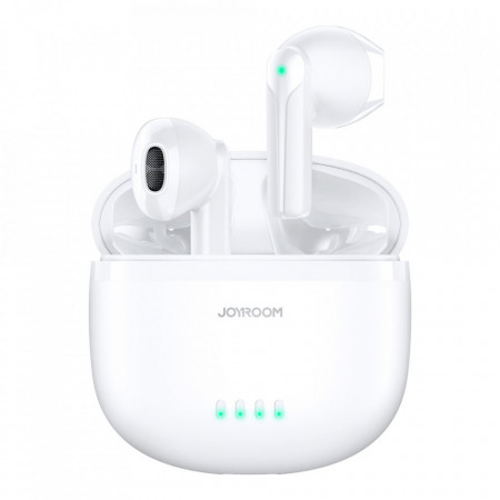 Joyroom TWS earphones wireless ENC waterproof IPX4 Bluetooth 5.3 бял (JR-TL11)