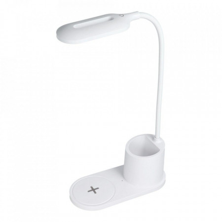 Led desk lamp with wirelles зарядно 10W CFTD03 бял