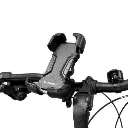 Wozinsky strong phone holder - the handlebar of a bicycle, motorcycle, scooters черен (WBHBK6)