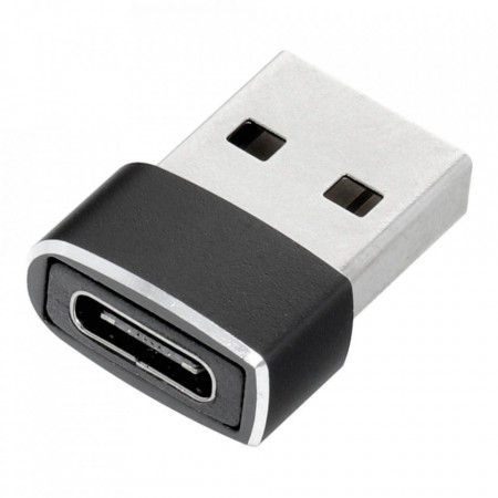 Адаптер USB Type C към USB 2.0 черен