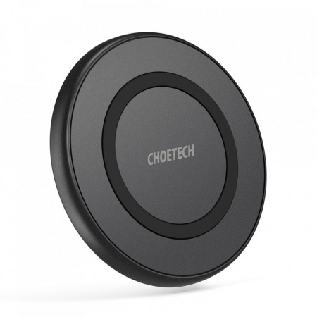 Безжично зарядно CHOETECH Qi 10W + кабел Micro USB (T526-S) черно