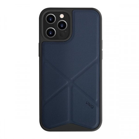 Гръб със стойка UNIQ Transforma - iPhone 12 Pro Max син
