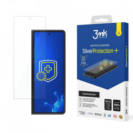 Гъвкав протектор с антимикробно покритие 3mk Silver Protection+ - Samsung Galaxy Z Fold3 5G (Front)