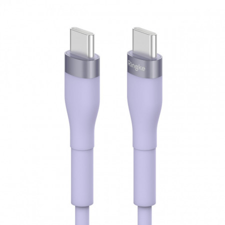 Кабел за зареждане и данни RINGKE USB Type C към USB Type C 480Mb/s 60W 1.2m лилав (CB60167RS)
