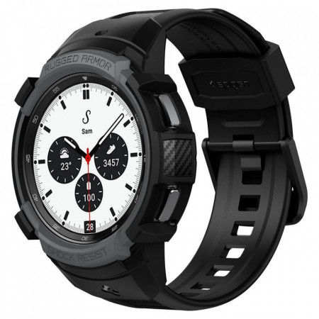 Калъф за корпус на часовник и каишка SPIGEN RUGGED ARMOR ”Pro” - Samsung Galaxy Watch4 Classic 42mm сив въглен