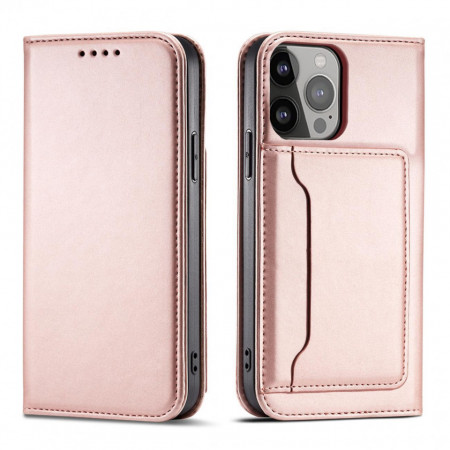 Калъф тип книга с външен джоб Magnet Card - Samsung Galaxy A23 / A23 5G розов