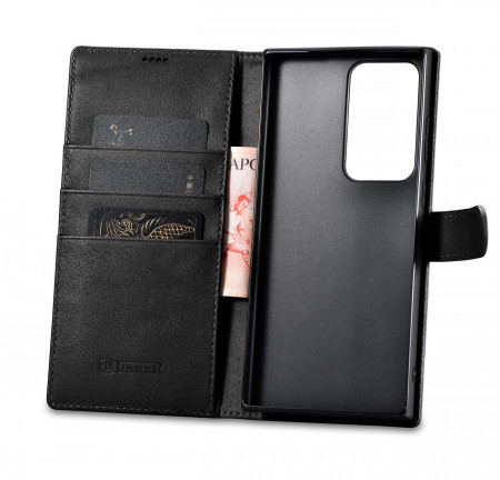 Калъф тип книга iCARER Wallet - Samsung Galaxy S23 Ultra черен