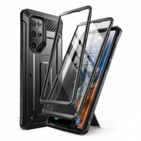 Калъф 360° със стойка и клипс SUPCASE Unicorn Beetle Pro - Samsung Galaxy S22 Ultra черен