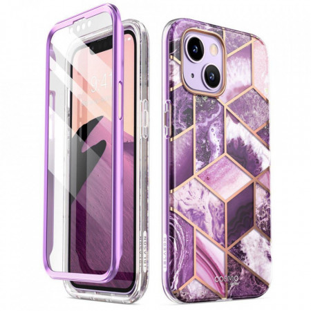 Калъф 360° SUPCASE Cosmo - iPhone 14 Plus лилав мрамор