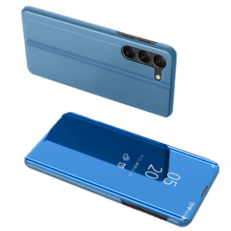 Огледален калъф тип книга Clear View - Samsung Galaxy S23 син