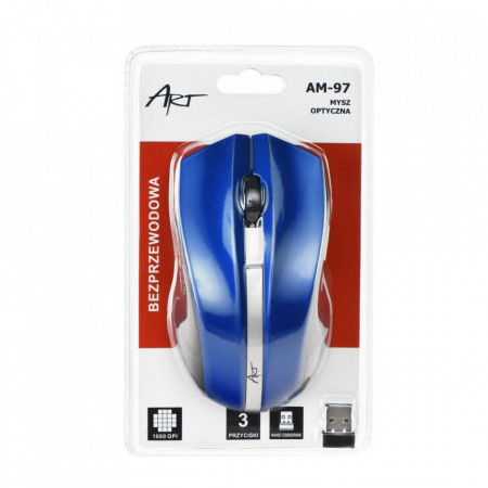 Оптична безжична мишка ART USB AM-97 син