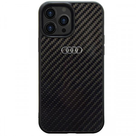 Оригинален гръб AUDI Carbon Fiber AU-TPUPCIP14P-R8 / D2-BK - iPhone 14 Pro черен