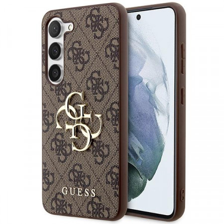 Оригинален гръб GUESS 4G Big Metal Logo GUHCS23S4GMGBR - Sansung Galaxy - Samsung Galaxy S23 кафяв