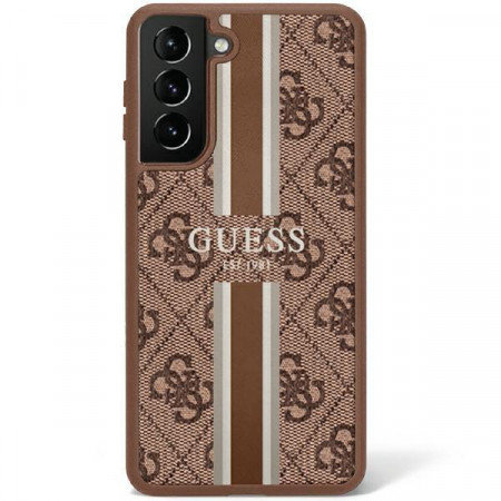 Оригинален гръб GUESS 4G Printed Stripe GUHCS23LP4RPSW - Samsung Galaxy S23 Ultra кафяв