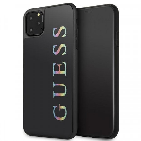 Оригинален гръб GUESS Glitter Logo GUHCN65LGMLBK - iPhone 11 Pro Max черен