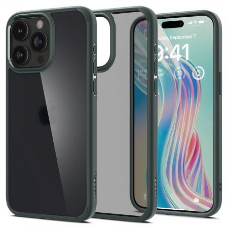Оригинален гръб SPIGEN Ultra Hybrid - iPhone 15 Pro Max Frost Green