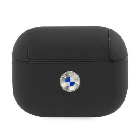 Оригинален калъф за слушалки от естествена кожа BMW Silver Logo BMAPSSLBK - AirPods Pro черен