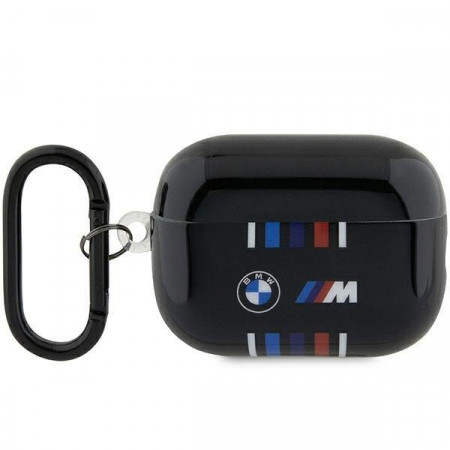 Оригинален калъф за слушалки BMW Multiple Colored Lines BMAP222SWTK - AirPods Pro 2 черен