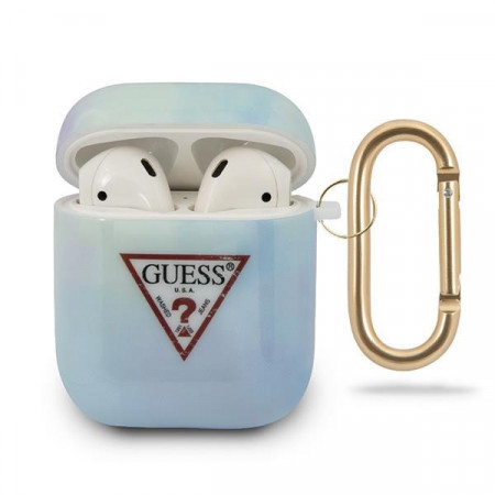 Оригинален калъф за слушалки GUESS Tie&Dye GUACA2TPUMCGC02 - AirPods 1 / 2 син