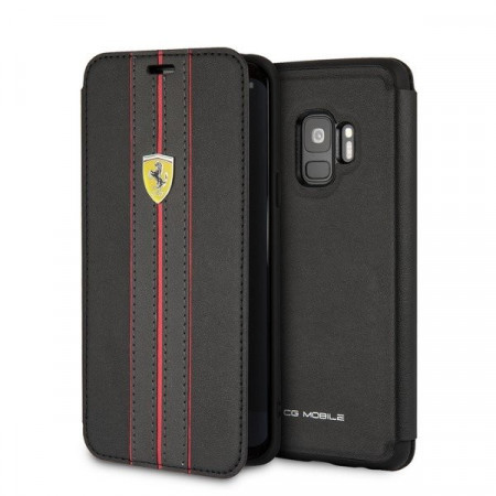 Оригинален калъф тип книга FERRARI Urban FESURFLBKTS9BKR - Samsung Galaxy S9 черен