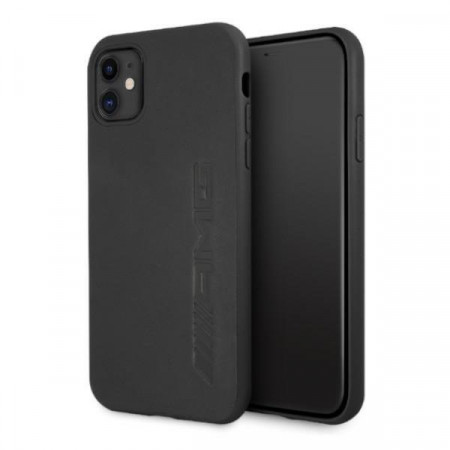 Оригинален твърд гръб AMG Leather Hot Stamped AMHCN61DOLBK - iPhone 11 черен