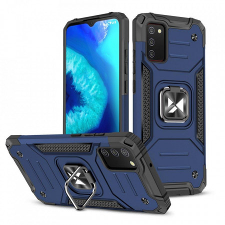 Подсилен гръб WOZINSKY Ring Armor със стойка - Samsung Galaxy A03s син