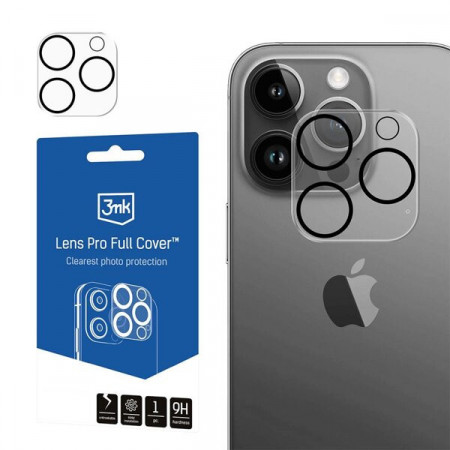 Подсилен протектор за камера с пълно покритие 3mk Lens Pro Full Cover - iPhone 14 Pro / 14 Pro Max