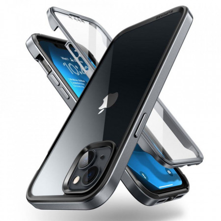 Прозрачен калъф 360° с черна рамка SUPCASE Edge XT - iPhone 14 Plus