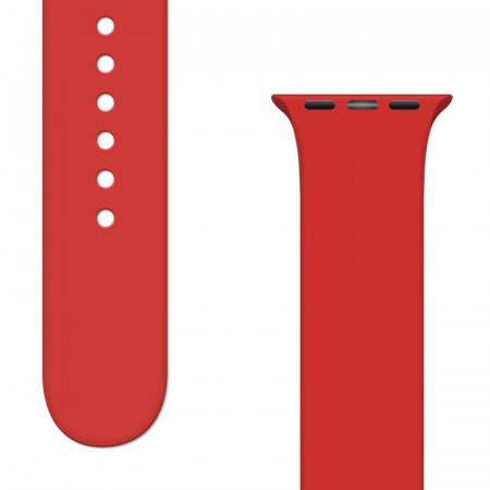 Силиконова каишка APS - Apple Watch 45mm Series 9 / 45mm Series 8 / 45mm Series 7 / 44mm SЕ (2nd gen) / 44mm SE / 44mm Series 6 / 44mm Series 5 / 44mm Series 4 / 42mm Series 3 / 42mm Series 2 червен