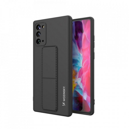 Силиконов гръб със стойка WOZINSKY Kickstand - Samsung Galaxy Note20 черен