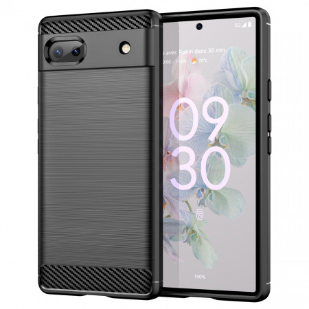 Силиконов гръб Carbon - Google Pixel 6a черен