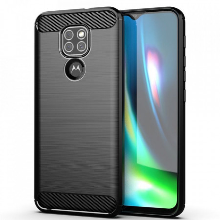 Силиконов гръб FORCELL Carbon - Motorola Moto G9 Play / E7 Plus черен