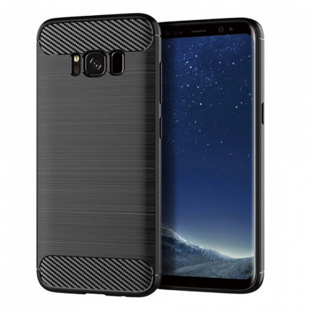 Силиконов гръб FORCELL Carbon - Samsung Galaxy S8 Plus черен