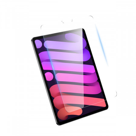 Стъклен протектор с инструмент за поставяне Baseus Crystal - iPad mini 8.3" (6th gen 2021) прозрачен