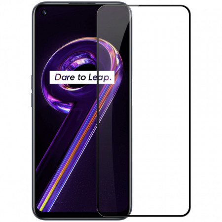 Ултратънък 0.2mm 9H закален стъклен протектор NILLKIN Amazing CP+Pro - Realme 9 5G / 9 Pro с черна рамка